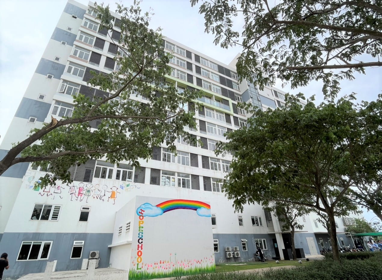 Không gian sinh hoạt mở của Hope School