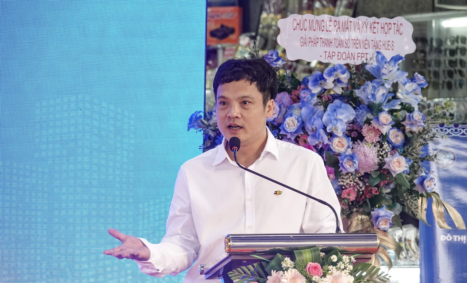 Ông Nguyễn Văn Khoa - Tổng Giám đốc Tập đoàn FPT phát biểu tại sự kiện