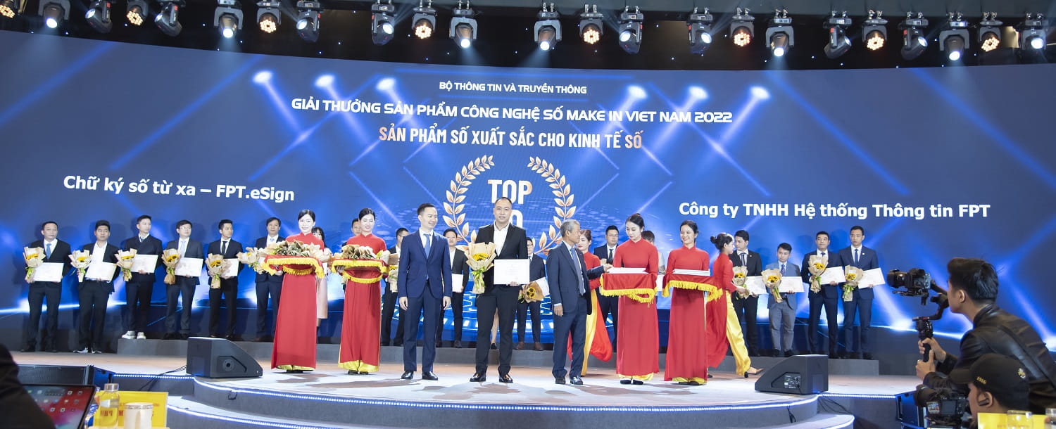 FPT.eSign đạt giải Top 10 sản phẩm số xuất sắc cho kinh tế số
