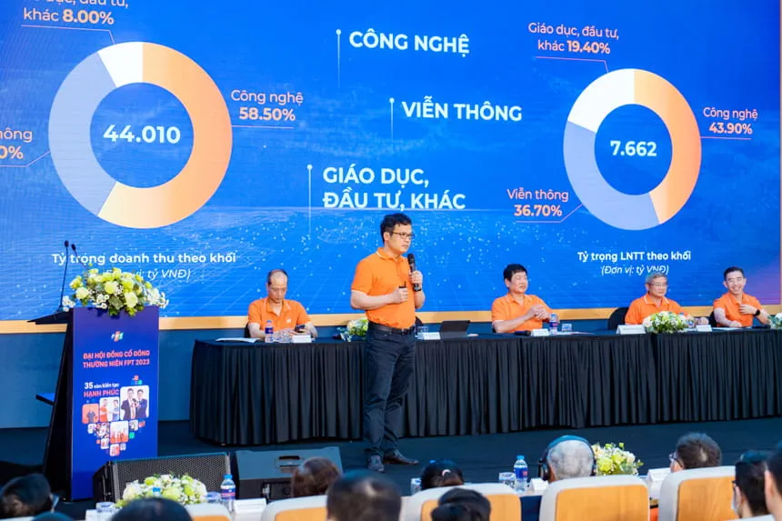Ông Nguyễn Văn Khoa, Tổng Giám đốc FPT chia sẻ về kế hoạch 2023 tại sự kiện