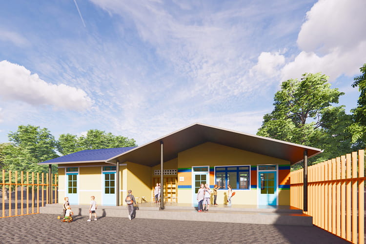 The 3D perspective of Nguyen Xuan Preschool and its current state