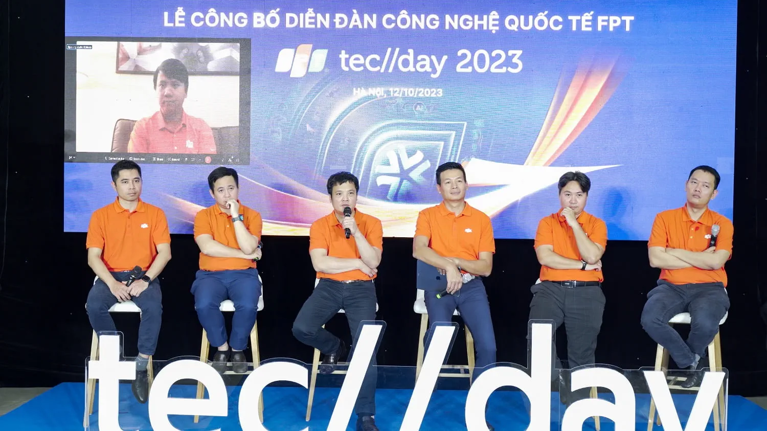 Leaders of FPT Corporation share during the announcement of FPT Techday 2023.