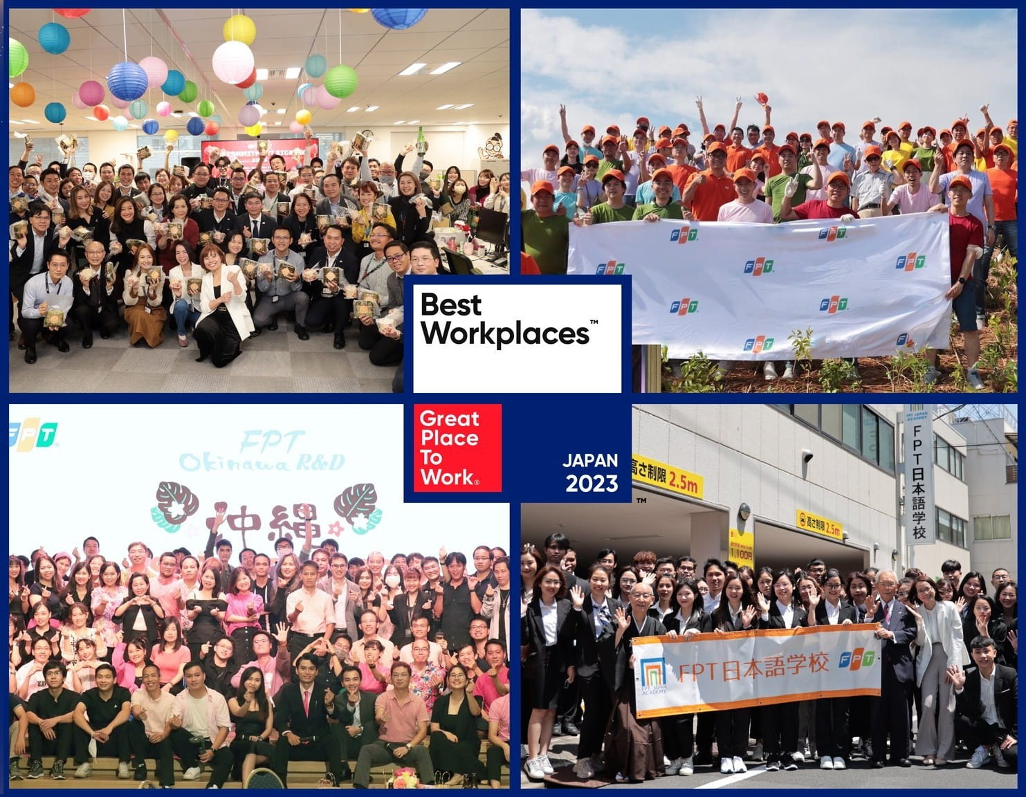 FPT Japan Holdings was among the Top "100 best workplaces" certified by Great Place To Work in Japan