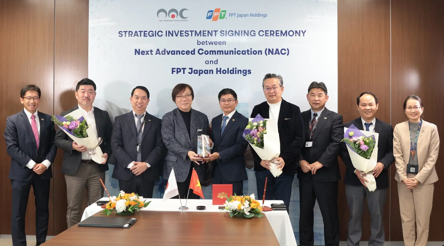 The strategic investment signing ceremony between NAC and FPT took place in Tokyo, Japan