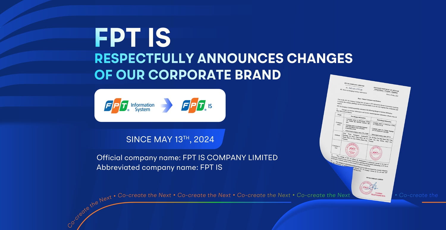 FPT IS officially changes its name and adopts a new brand identity starting from May 13, 2024