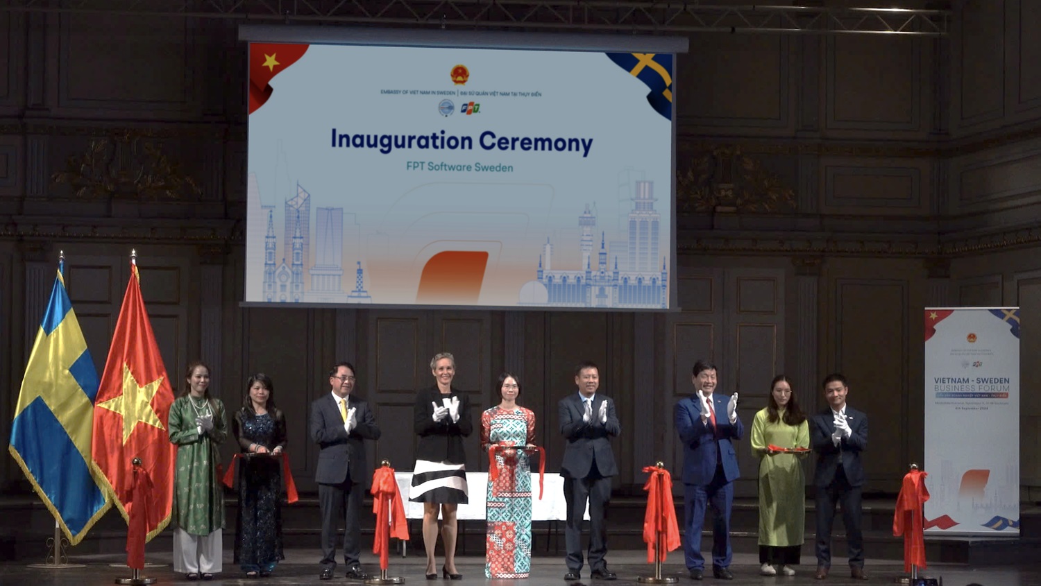 The inauguration ceremony took place during the Vietnam-Sweden Business Forum in Stockholm, Sweden.