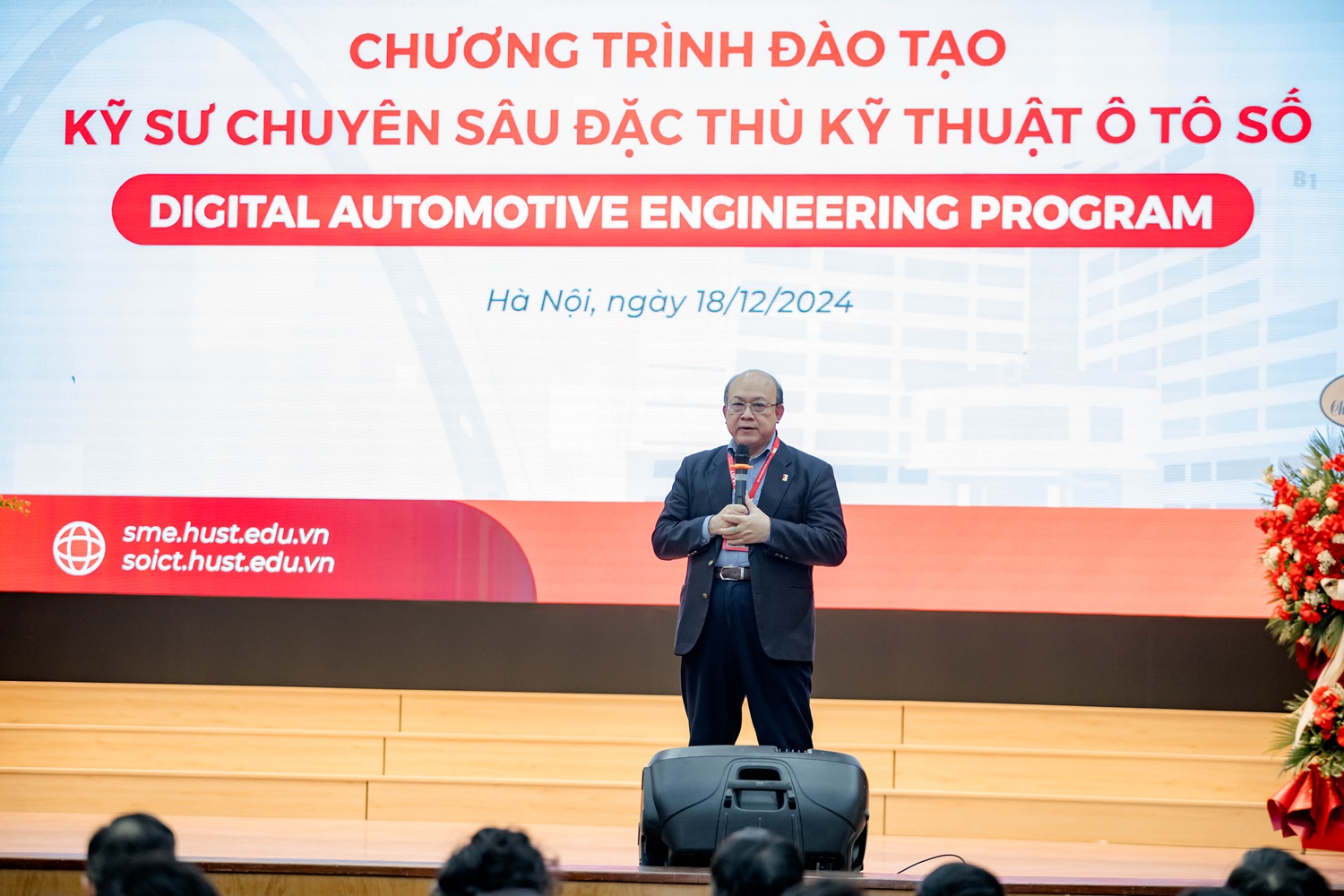 PGS. Huỳnh Quyết Thắng, Giám đốc Đại học Bách khoa Hà Nội phát biểu tại sự kiện.