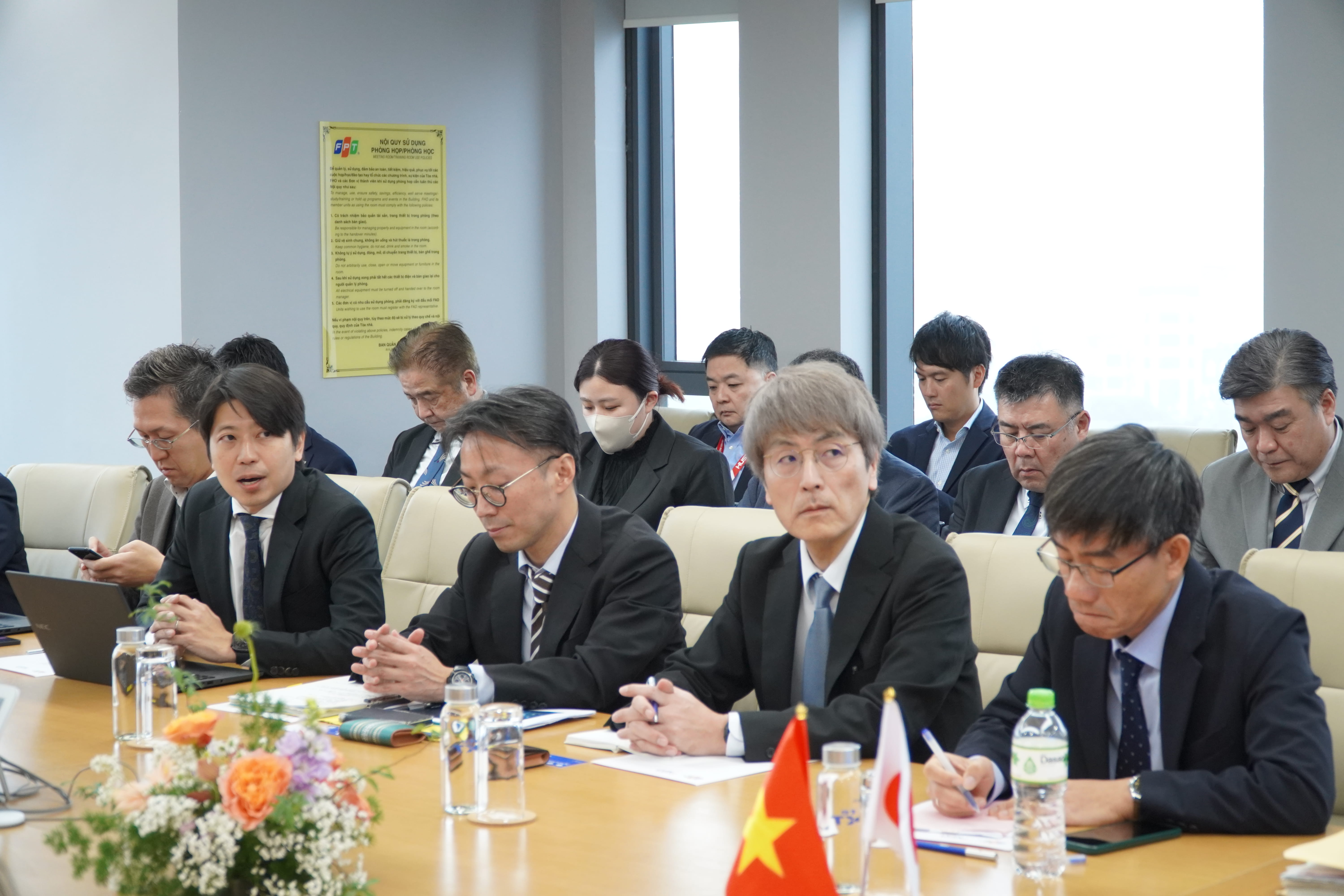 Representatives from the Embassy of Japan and semiconductor experts from Kyushu, Japan.