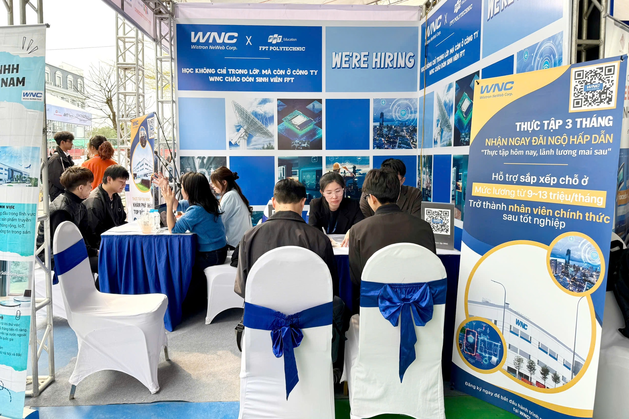 Mức thu nhập hiện tại của Công ty TNHH WNC Việt Nam lên đến 13 triệu đồng, hấp dẫn với các bạn sinh viên FPT Polytechnic
