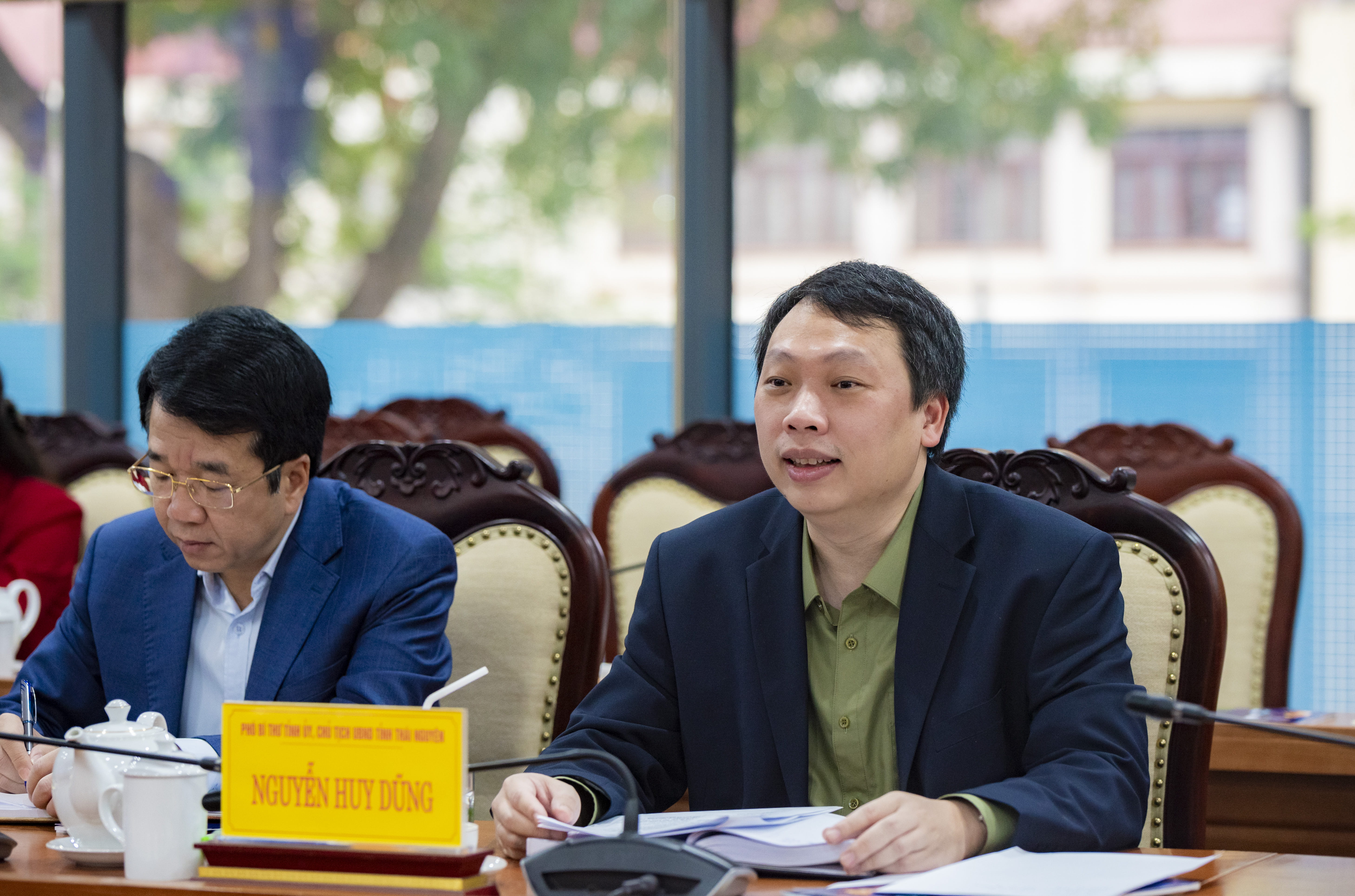 Mr. Nguyen Huy Dung – Deputy Secretary of the Provincial Party Committee and Chairman of the People's Committee of Thai Nguyen Province.