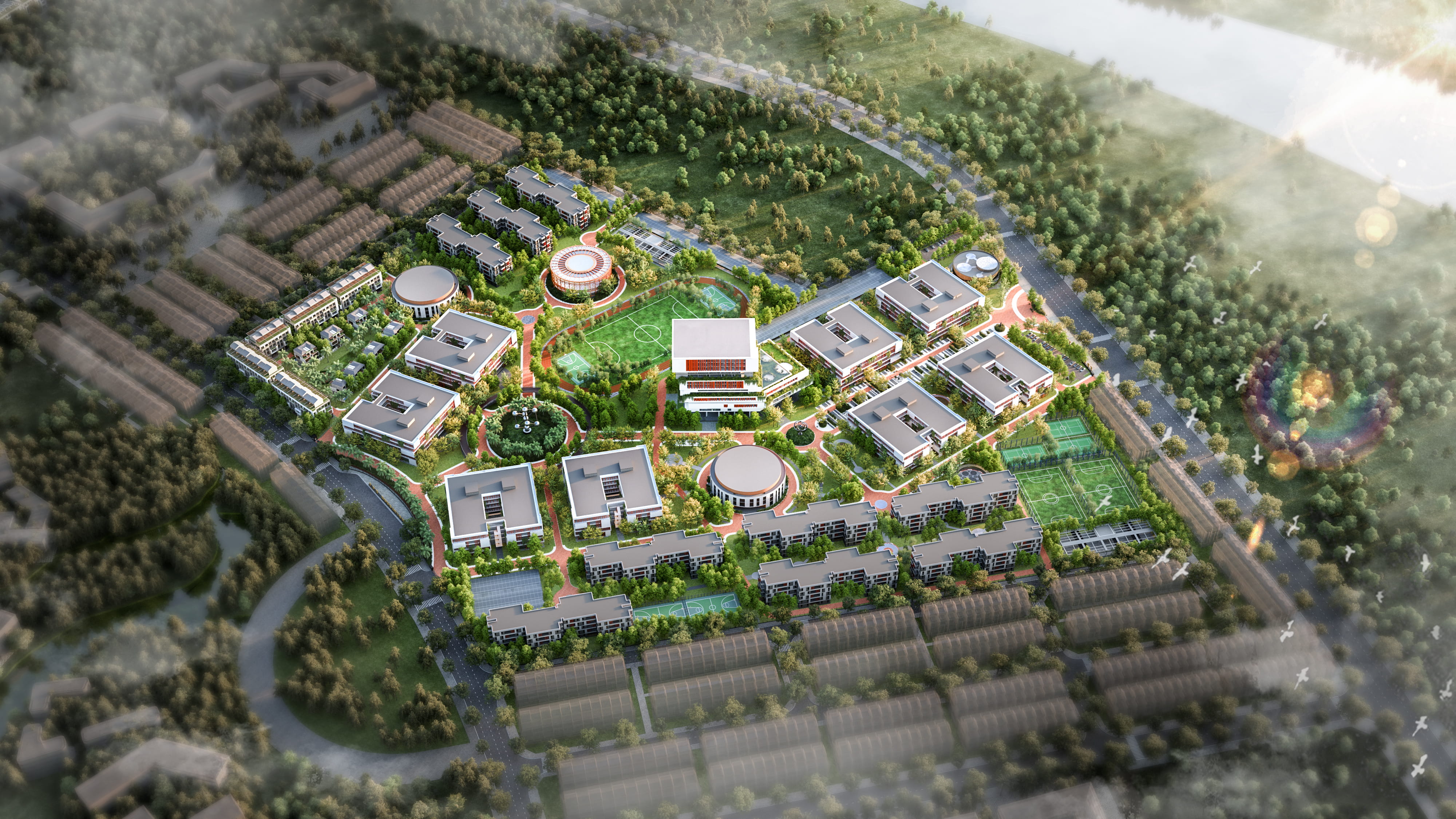 Perspective rendering of the FPT Education Complex in Binh Duong, whose groundbreaking took place on June 18, 2025.