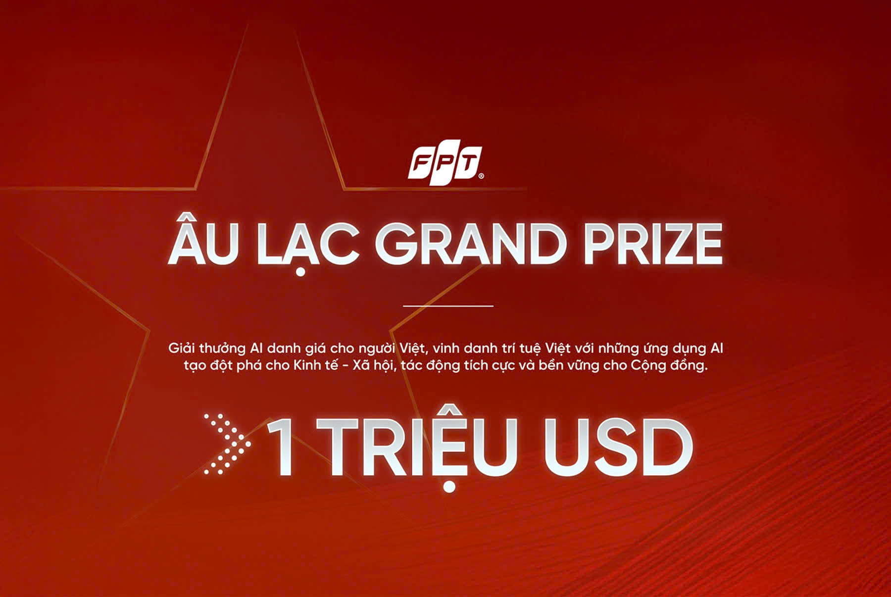 Giải thưởng Âu Lạc Grand Prize dự kiến được trao trong 3 năm liên tiếp, bắt đầu từ năm 2026. Những sản phẩm, giải pháp được trao giải là những sản phẩm AI tạo đột phá cho kinh tế – xã hội, tác động tích cực và bền vững cho cộng đồng. 
