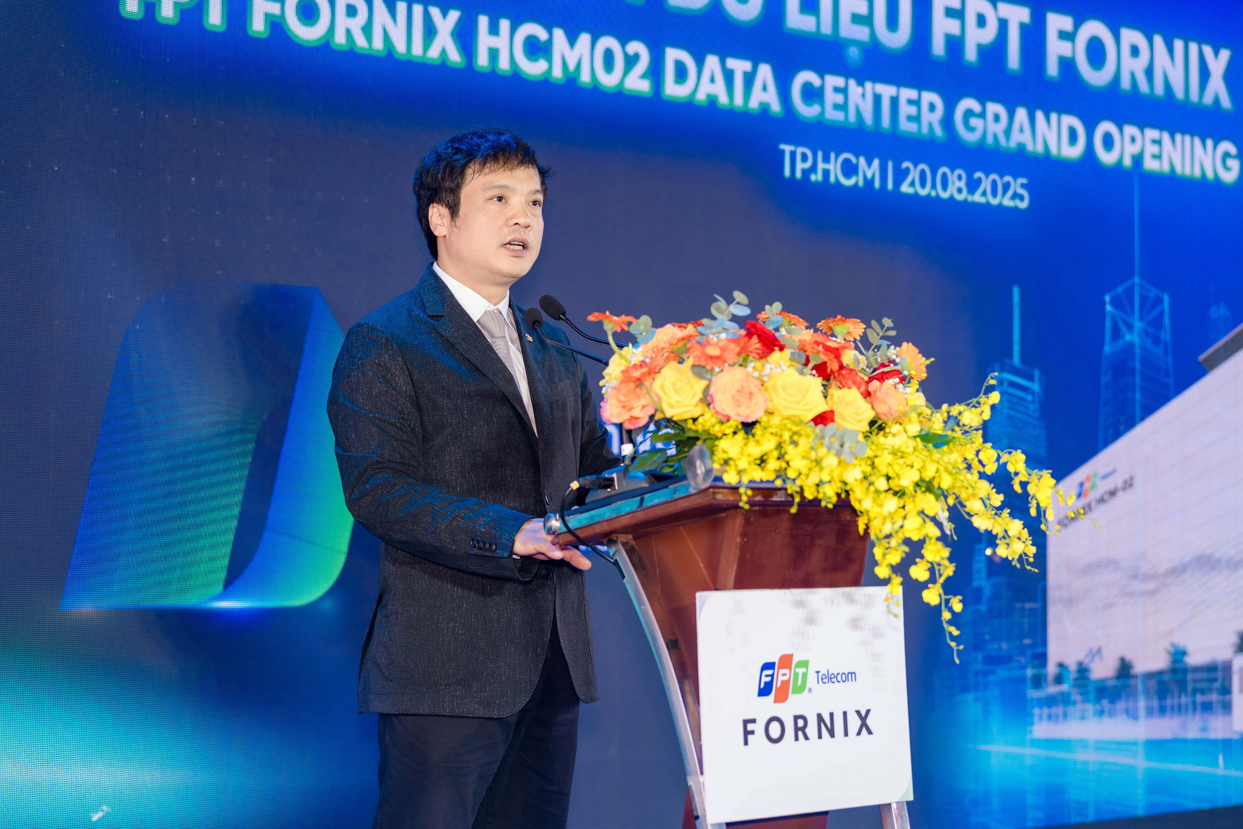 Tổng giám đốc FPT Nguyễn Văn Khoa phát biểu tại lễ khánh thành