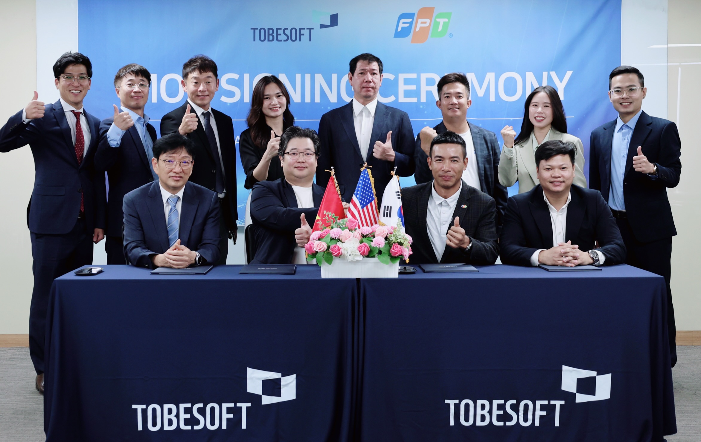 TOBESOFT and FPT Representatives at the Signing Ceremony